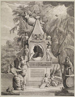 KG 06971
<br/>
Grafmonument met silhouet Johannes Hamelau
<br/>
<em>Anoniem NL (19de eeuw)</em>